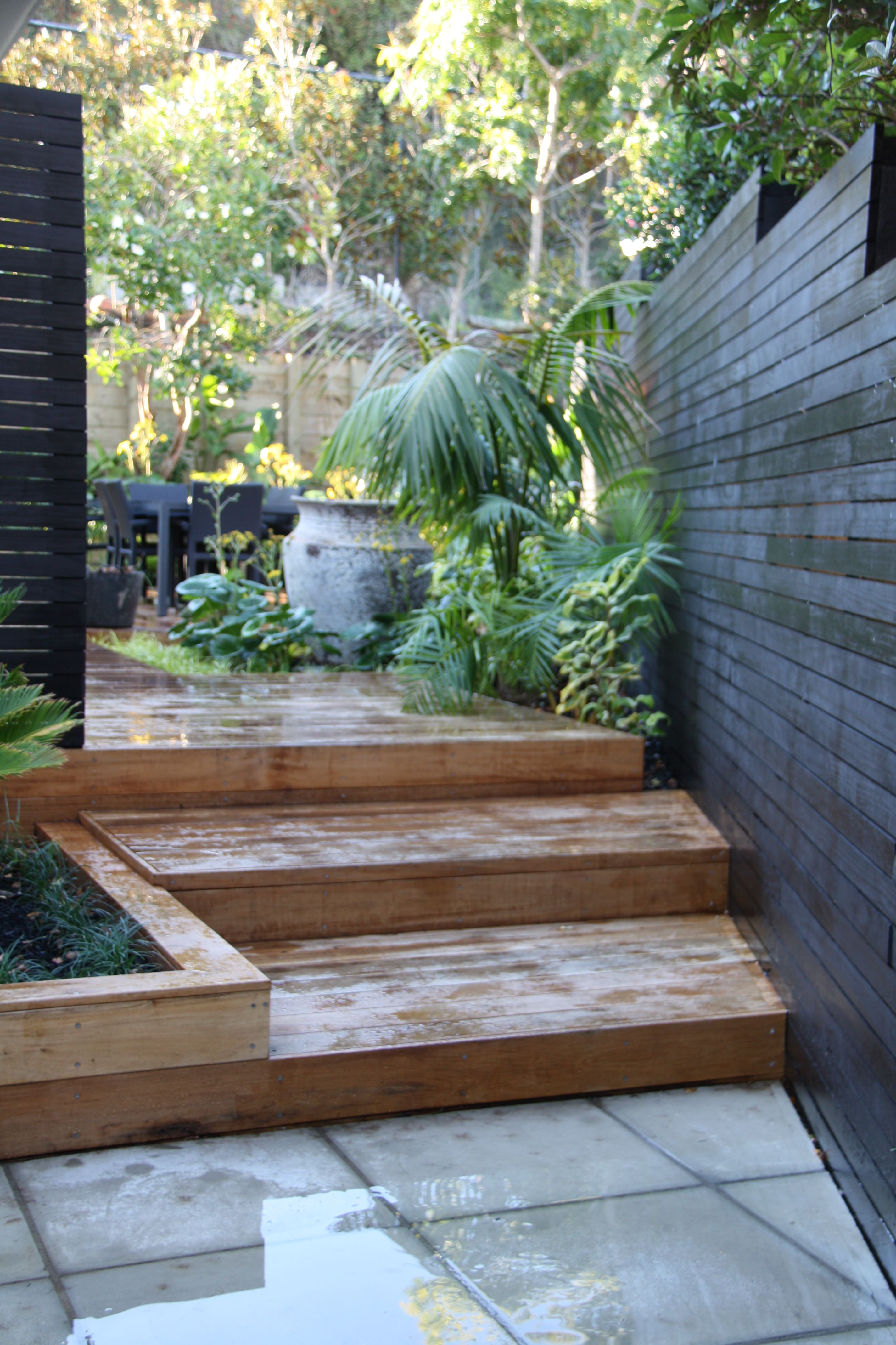 Decking and screen garden ideas, Auckland Landscape design Kirsten sach