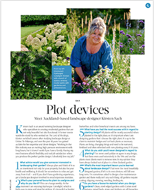 Plot Devices article, NZ Home and Gardens magazine